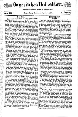 Bayerisches Volksblatt (Regensburger Morgenblatt) Samstag 22. Oktober 1853