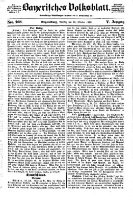 Bayerisches Volksblatt (Regensburger Morgenblatt) Dienstag 25. Oktober 1853