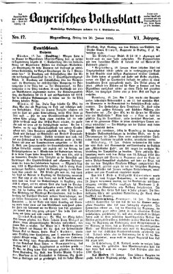 Bayerisches Volksblatt (Regensburger Morgenblatt) Freitag 20. Januar 1854