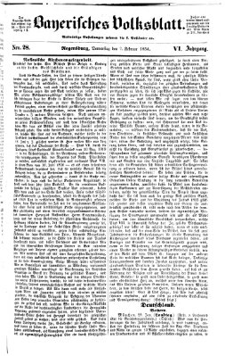 Bayerisches Volksblatt (Regensburger Morgenblatt) Donnerstag 2. Februar 1854