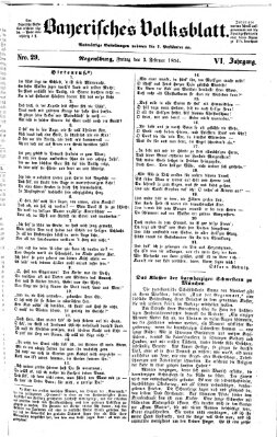 Bayerisches Volksblatt (Regensburger Morgenblatt) Freitag 3. Februar 1854