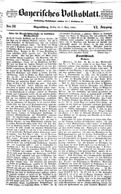Bayerisches Volksblatt (Regensburger Morgenblatt) Freitag 3. März 1854