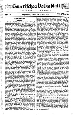 Bayerisches Volksblatt (Regensburger Morgenblatt) Dienstag 28. März 1854