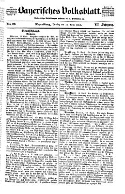 Bayerisches Volksblatt (Regensburger Morgenblatt) Dienstag 25. April 1854