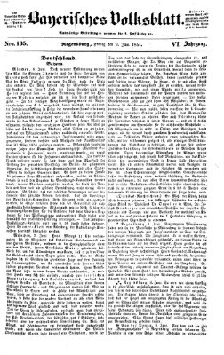 Bayerisches Volksblatt (Regensburger Morgenblatt) Freitag 9. Juni 1854