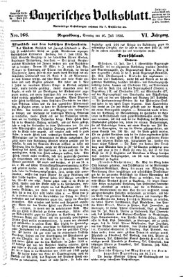 Bayerisches Volksblatt (Regensburger Morgenblatt) Sonntag 16. Juli 1854