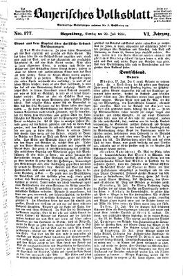Bayerisches Volksblatt (Regensburger Morgenblatt) Samstag 29. Juli 1854