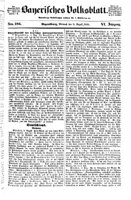 Bayerisches Volksblatt (Regensburger Morgenblatt) Mittwoch 9. August 1854