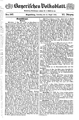 Bayerisches Volksblatt (Regensburger Morgenblatt) Donnerstag 10. August 1854