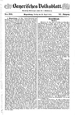 Bayerisches Volksblatt (Regensburger Morgenblatt) Dienstag 29. August 1854