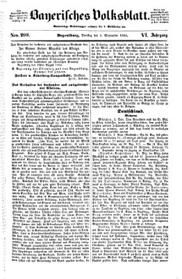 Bayerisches Volksblatt (Regensburger Morgenblatt) Dienstag 5. September 1854