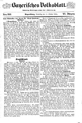 Bayerisches Volksblatt (Regensburger Morgenblatt) Donnerstag 12. Oktober 1854