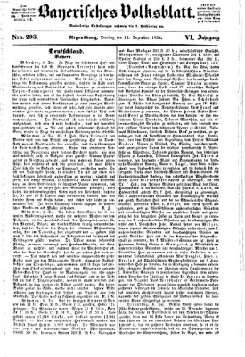 Bayerisches Volksblatt (Regensburger Morgenblatt) Dienstag 12. Dezember 1854