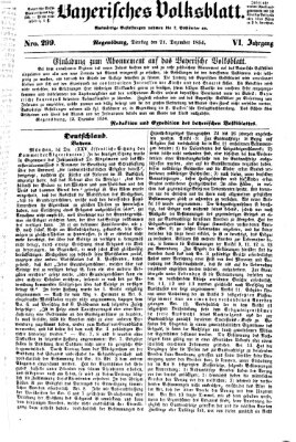 Bayerisches Volksblatt (Regensburger Morgenblatt) Dienstag 19. Dezember 1854