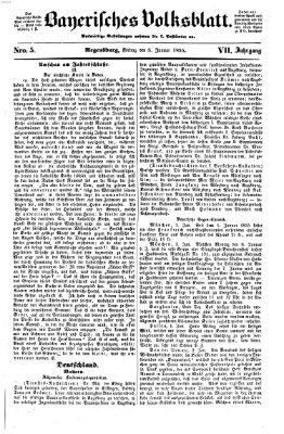 Bayerisches Volksblatt (Regensburger Morgenblatt) Freitag 5. Januar 1855