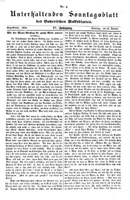 Bayerisches Volksblatt (Regensburger Morgenblatt) Sonntag 14. Januar 1855