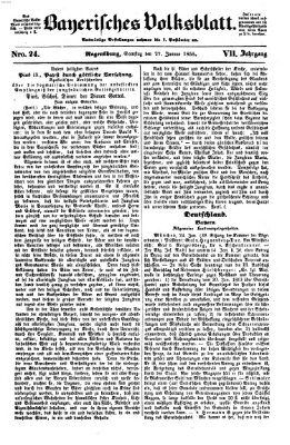 Bayerisches Volksblatt (Regensburger Morgenblatt) Samstag 27. Januar 1855