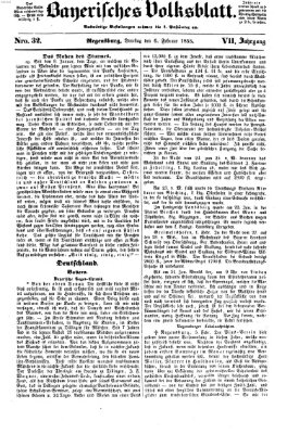 Bayerisches Volksblatt (Regensburger Morgenblatt) Dienstag 6. Februar 1855
