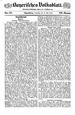 Bayerisches Volksblatt (Regensburger Morgenblatt) Donnerstag 10. Mai 1855