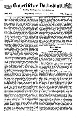 Bayerisches Volksblatt (Regensburger Morgenblatt) Samstag 16. Juni 1855