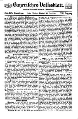 Bayerisches Volksblatt (Regensburger Morgenblatt) Freitag 22. Juni 1855