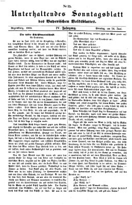 Bayerisches Volksblatt (Regensburger Morgenblatt) Sonntag 24. Juni 1855