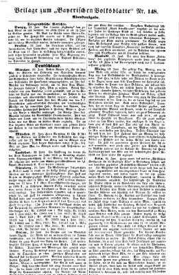 Bayerisches Volksblatt (Regensburger Morgenblatt) Samstag 23. Juni 1855