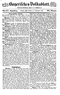Bayerisches Volksblatt (Regensburger Morgenblatt) Samstag 8. September 1855