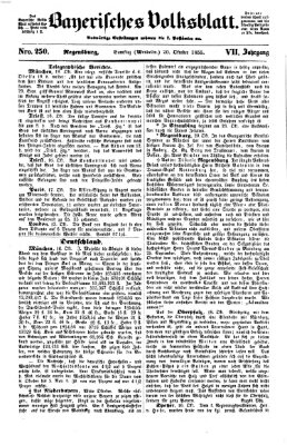 Bayerisches Volksblatt (Regensburger Morgenblatt) Samstag 20. Oktober 1855