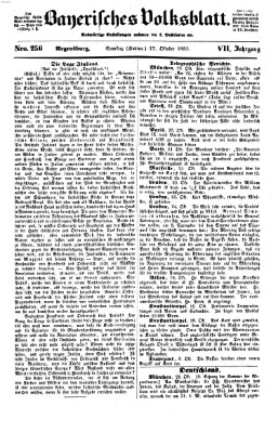Bayerisches Volksblatt (Regensburger Morgenblatt) Samstag 27. Oktober 1855