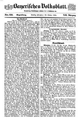 Bayerisches Volksblatt (Regensburger Morgenblatt) Dienstag 30. Oktober 1855
