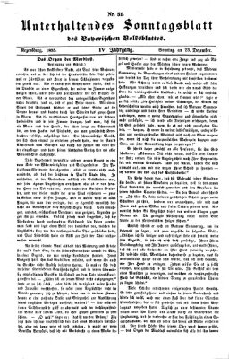 Bayerisches Volksblatt (Regensburger Morgenblatt) Sonntag 23. Dezember 1855