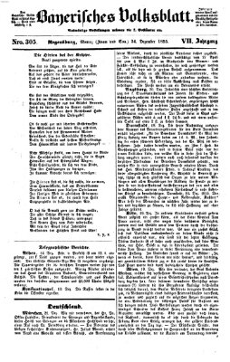 Bayerisches Volksblatt (Regensburger Morgenblatt) Montag 24. Dezember 1855