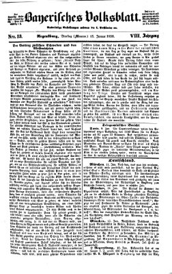 Bayerisches Volksblatt (Regensburger Morgenblatt) Dienstag 15. Januar 1856
