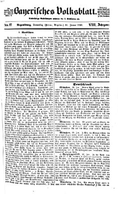 Bayerisches Volksblatt (Regensburger Morgenblatt) Donnerstag 31. Januar 1856