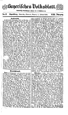 Bayerisches Volksblatt (Regensburger Morgenblatt) Donnerstag 7. Februar 1856