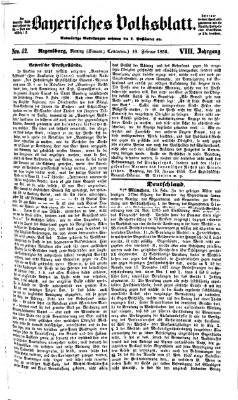 Bayerisches Volksblatt (Regensburger Morgenblatt) Montag 18. Februar 1856