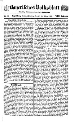 Bayerisches Volksblatt (Regensburger Morgenblatt) Dienstag 19. Februar 1856
