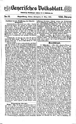 Bayerisches Volksblatt (Regensburger Morgenblatt) Montag 3. März 1856