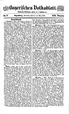 Bayerisches Volksblatt (Regensburger Morgenblatt) Donnerstag 6. März 1856