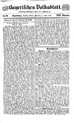 Bayerisches Volksblatt (Regensburger Morgenblatt) Samstag 5. April 1856