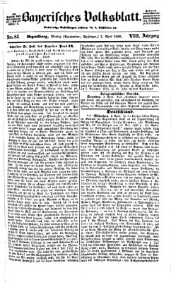 Bayerisches Volksblatt (Regensburger Morgenblatt) Montag 7. April 1856