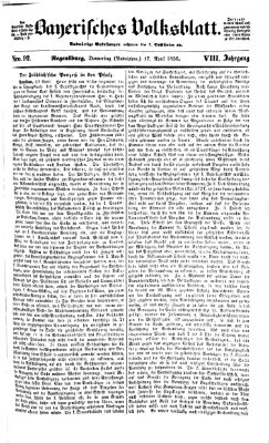 Bayerisches Volksblatt (Regensburger Morgenblatt) Donnerstag 17. April 1856
