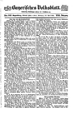 Bayerisches Volksblatt (Regensburger Morgenblatt) Mittwoch 30. April 1856