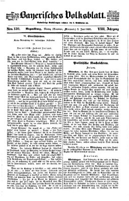 Bayerisches Volksblatt (Regensburger Morgenblatt) Montag 2. Juni 1856