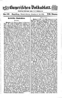 Bayerisches Volksblatt (Regensburger Morgenblatt) Mittwoch 4. Juni 1856
