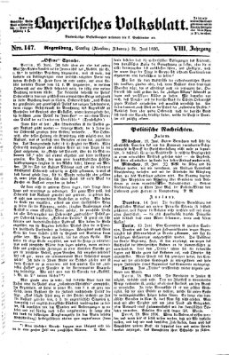 Bayerisches Volksblatt (Regensburger Morgenblatt) Samstag 21. Juni 1856