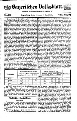 Bayerisches Volksblatt (Regensburger Morgenblatt) Freitag 8. August 1856