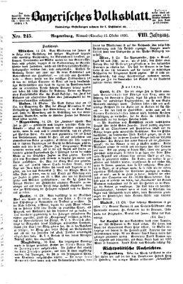 Bayerisches Volksblatt (Regensburger Morgenblatt) Mittwoch 15. Oktober 1856