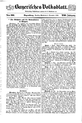 Bayerisches Volksblatt (Regensburger Morgenblatt) Samstag 8. November 1856